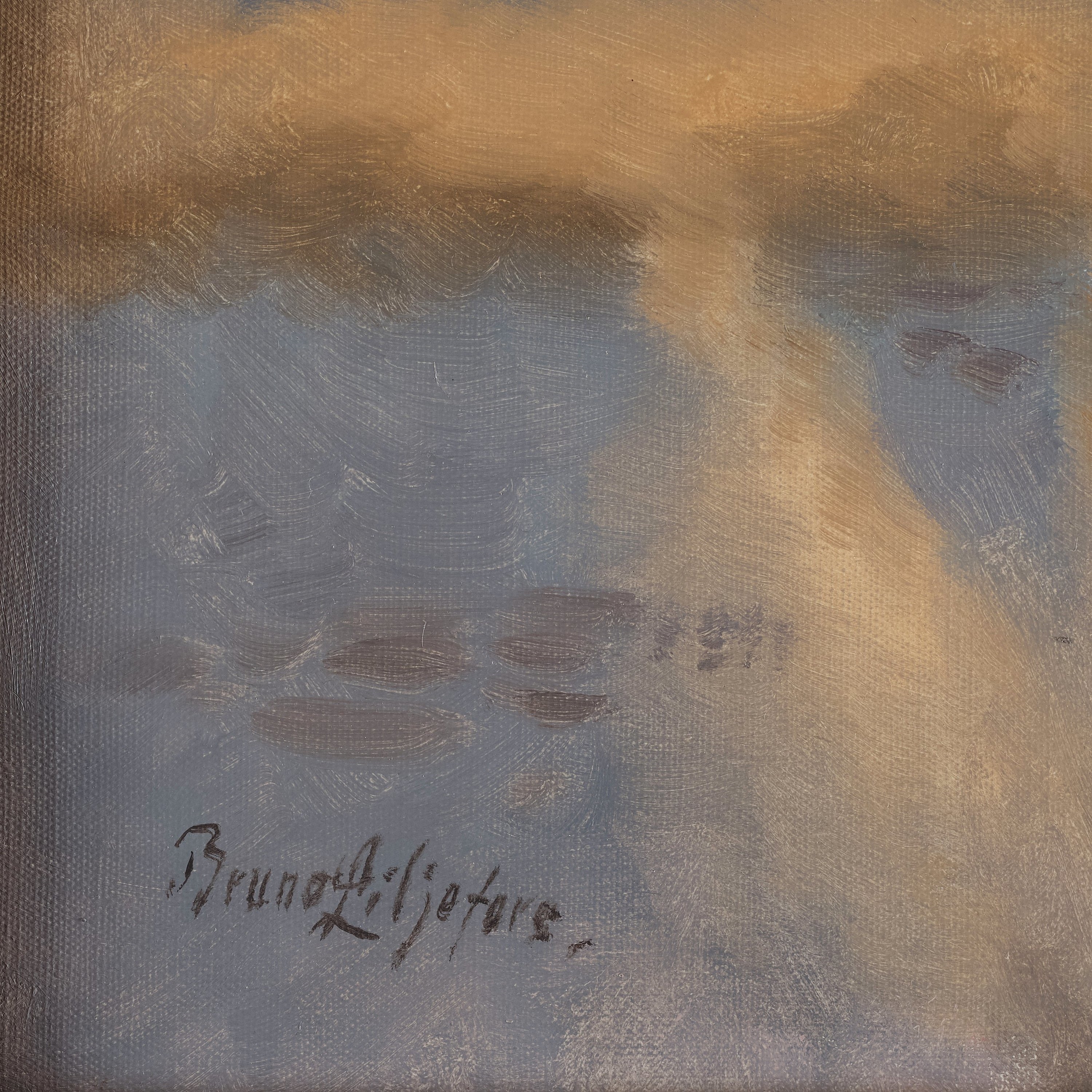 Artwork by Bruno Liljefors, Swans in flight, Made of Canvas