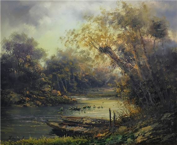 Peysage by Haydar Besim Aydar, dated 1990