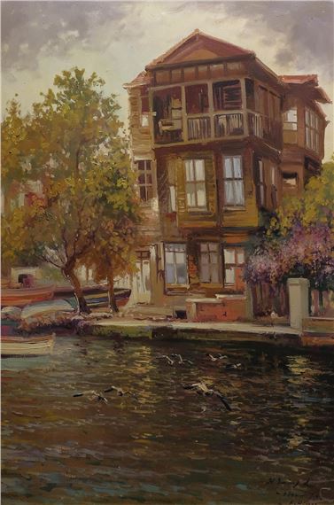 Peysage by Haydar Besim Aydar, dated 1990