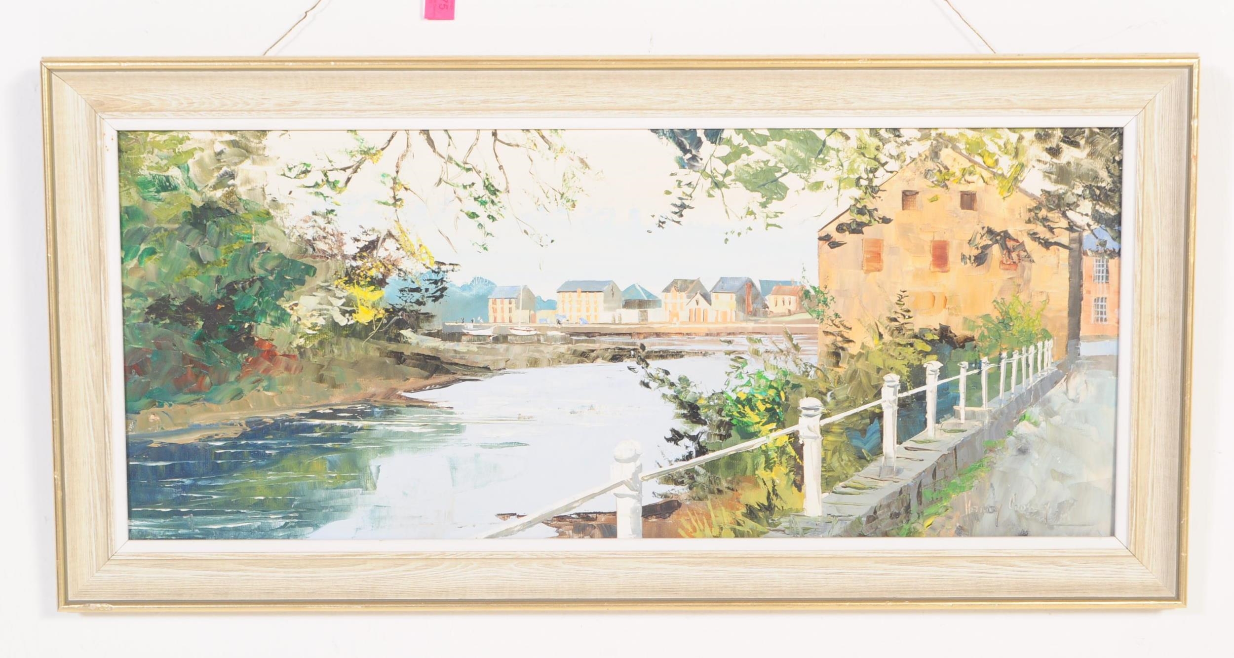 Harley Crossley HARLEY CROSSLEY PALETTE KNIFE OIL ON BOARD PAINTING