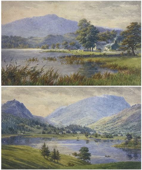 Grasmere' and 'Rydale Water and Nab Cottage by Mary Backhouse Bigland