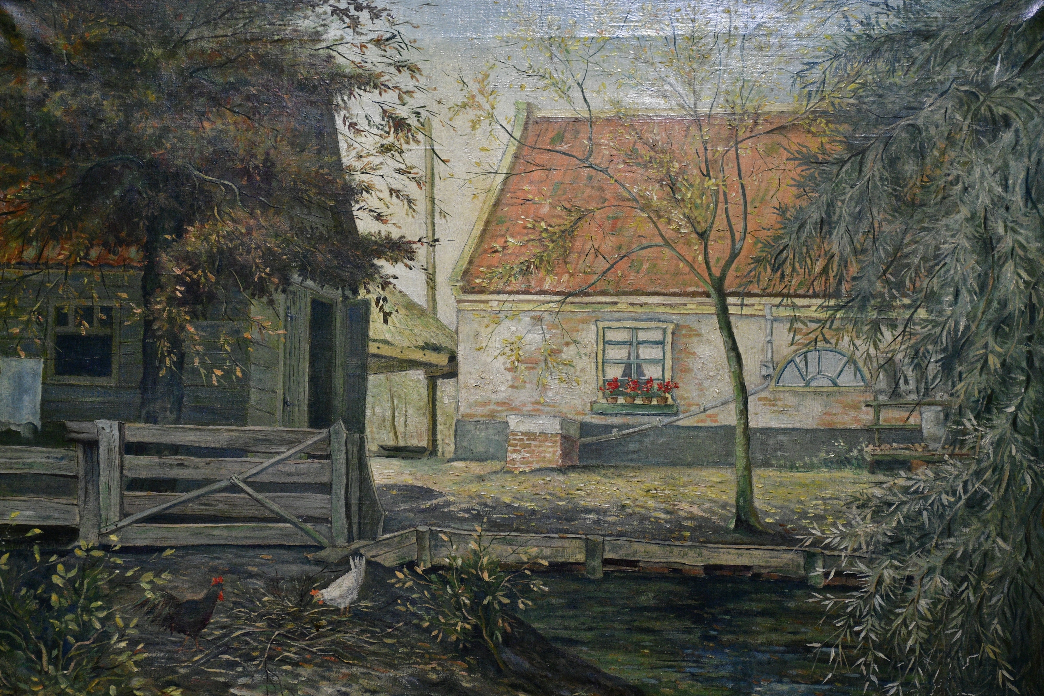Henik Corduwener | farm with stables with hens | MutualArt