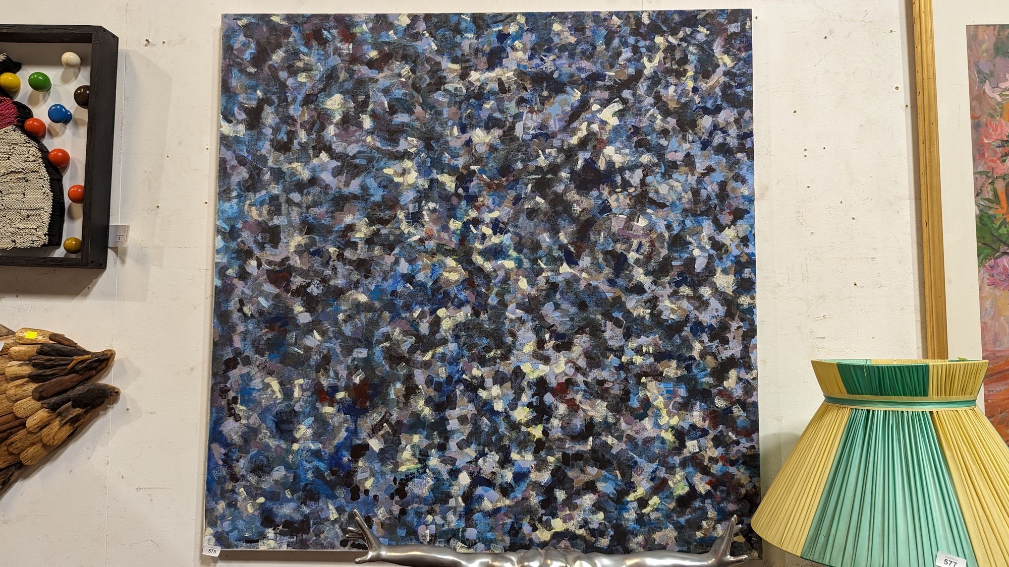 Artwork by Stuart Giles, Abstract in Blue, Made of Blue, Oil on Canvas