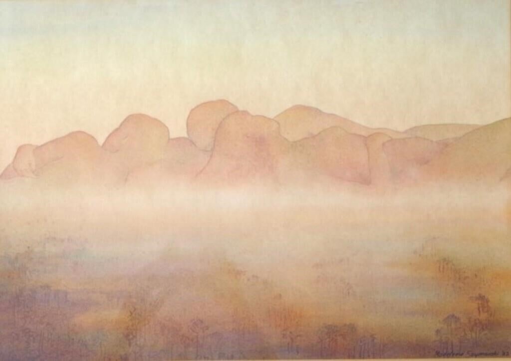 Artwork by Madeleine Szymanski, Mountain Ranges, Made of coloured etching