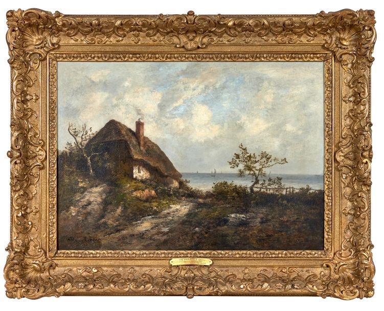 Léon Richet | Chaumière en Normandie (1870) | MutualArt