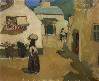 Young woman wearing a veil in a Mediterranean village - Marthe Debes