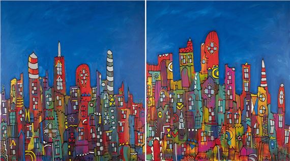 PAIR OF PAINTINGS by Horst Kordes, 1994