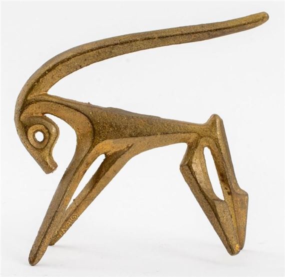 Frederic Weinberg Modernist Gazelle Sculpture by Frederick Weinberg