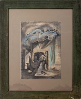 James Rutledge Surrealist Composition Mixed Media - James Rutlegde