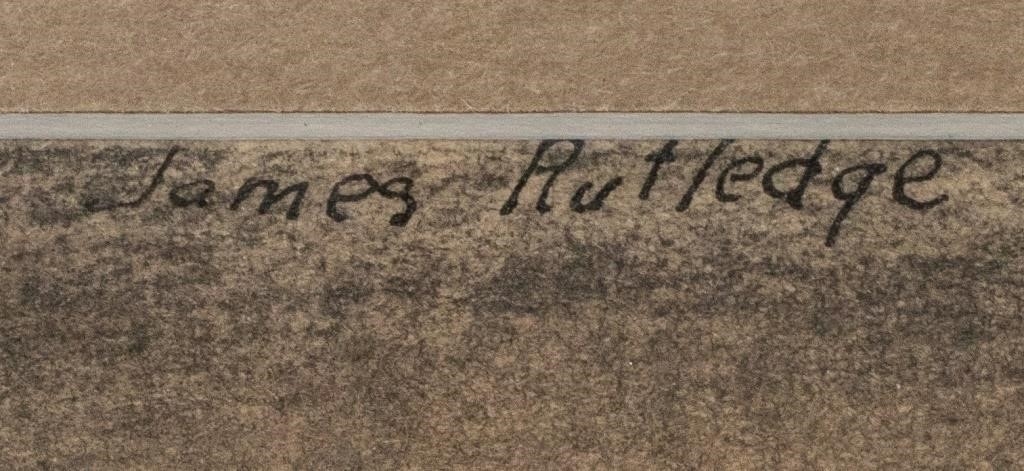 Artwork by James Rutlegde, James Rutledge Surrealist Composition Mixed Media, Made of Ink, Watercolor, and Pastel on Paper