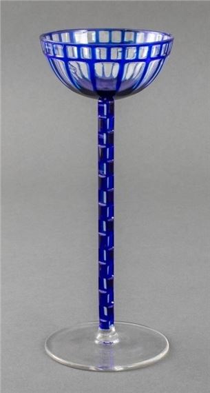 Otto Prutscher Style Wine Glass, 20th C. by Otto Prutscher
