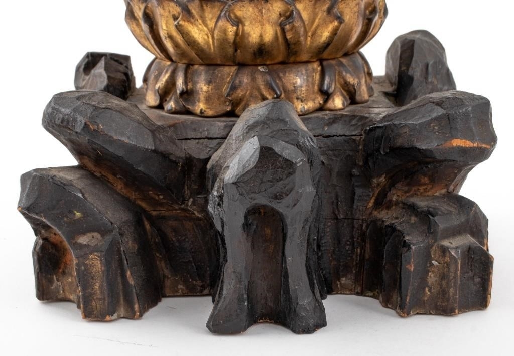 Japanese School | Japanese Gilt Wood Amida Buddha Sculpture (19th ...