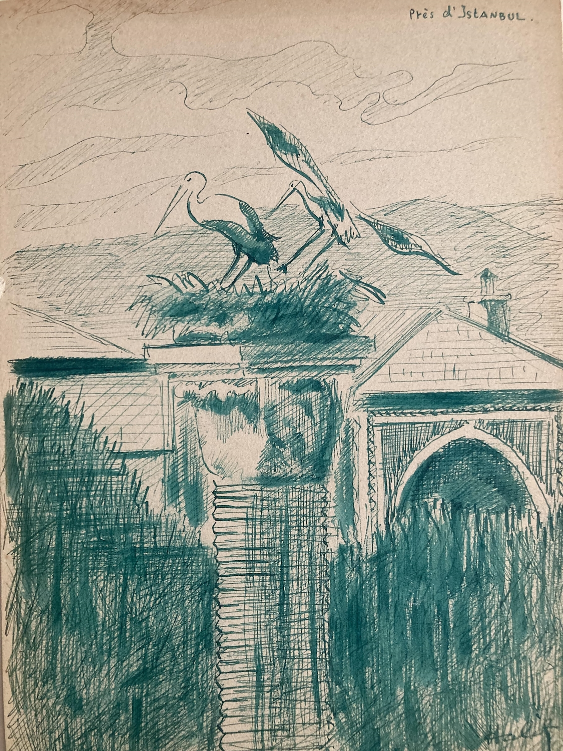 Artwork by Halit Doral, Pres d' İstanbul, Made of ink on cardboard