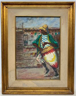 Milton Da Luz Tamborilero" Óleo sobre tela - Milton Da Luz