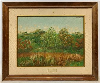 Werner Malates "Serranías" Óleo sobre fibra - Werner Malates