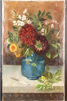 Floral Still Life Oil - Louis Rondel