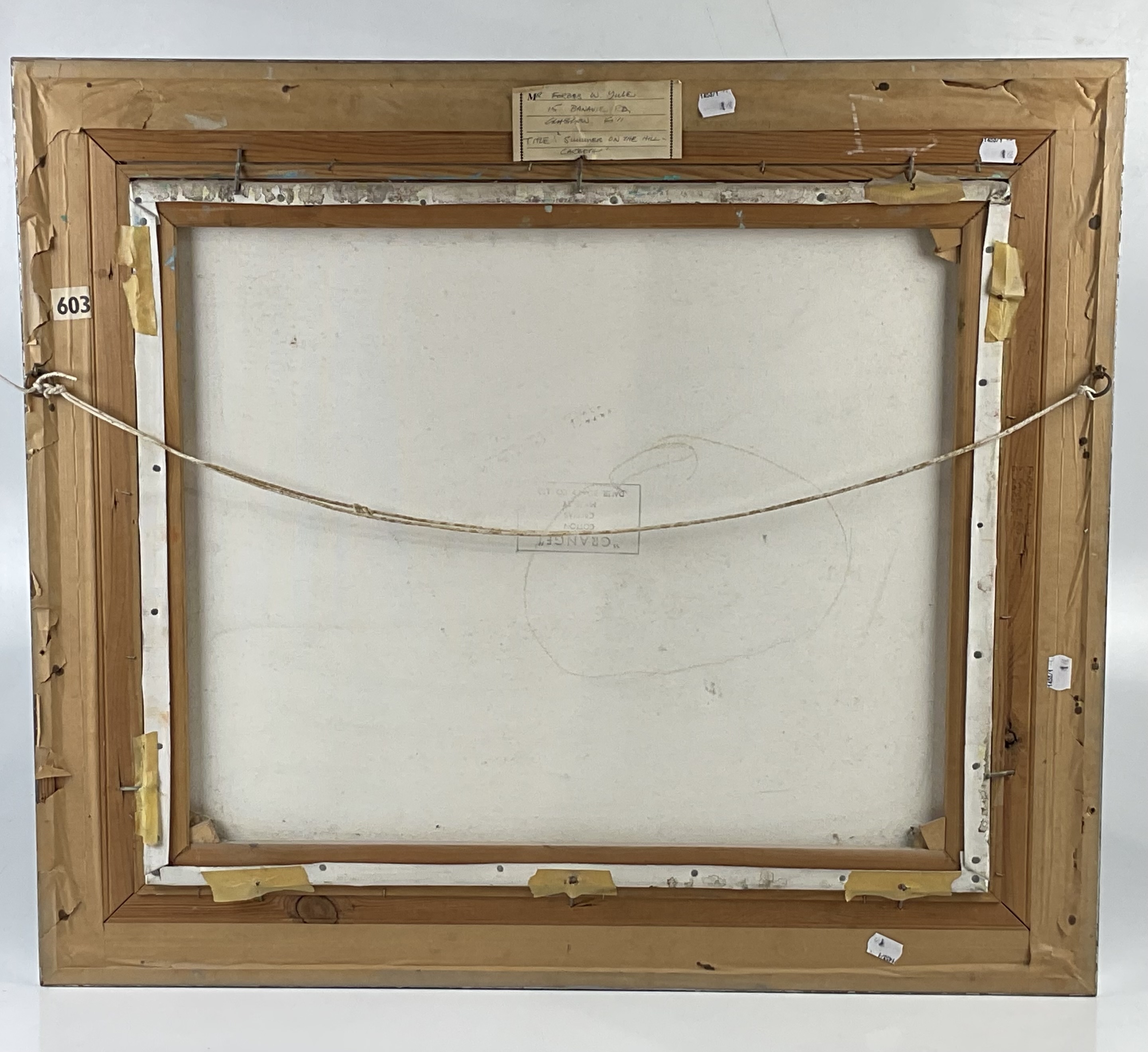 Artwork by Forbes Yule, stylised landscape, Made of oil on canvas