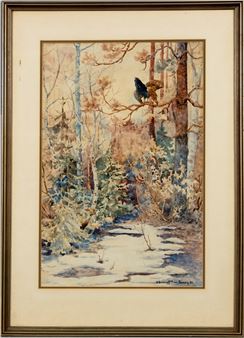 trees and birds - Valerij Semenov-tian