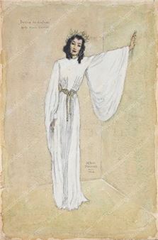 Portrait of Maria Casarès (1922-1996), as Deirdre des douleurs. - Ivan Ivanoff