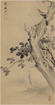 CHIRPING ON A FLORAL BRANCH - Zhou Peng