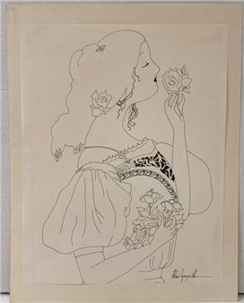 Pair of female portraits - Helene