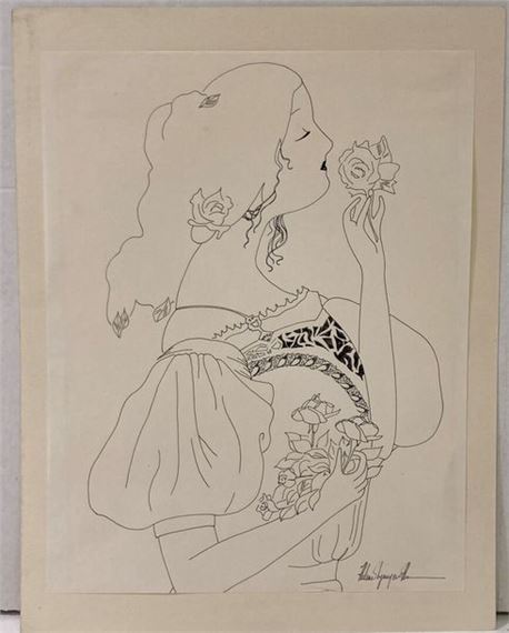 Pair of female portraits - Helene