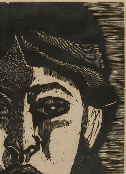 Francisco Rodón | Francisco Rodon woodcut, Portrait of a Woman (20th ...