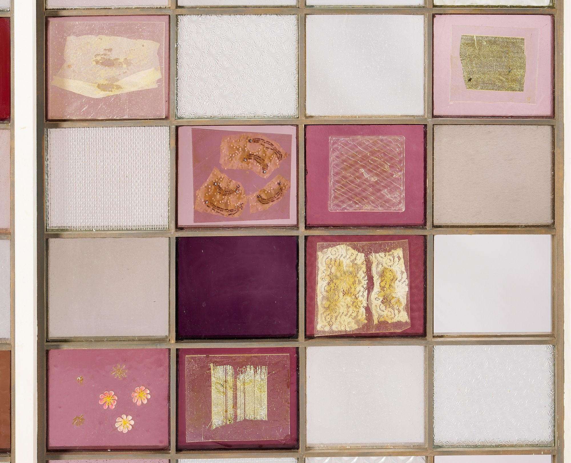 Artwork by Dorothy Sturm, Dorothy Sturm Large Glass Assemblage, c. 1960, Made of glass, fabric and other