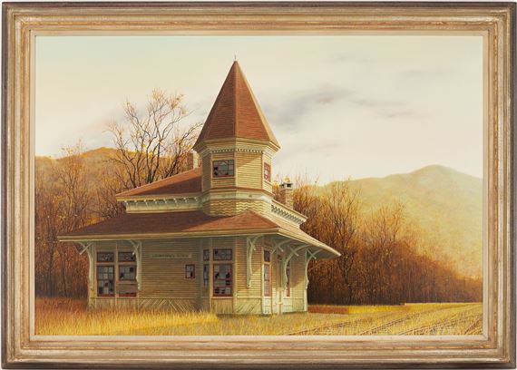 Douglas Gifford Oil Painting, Crawford's Notch Train Station, New Hampshire - Douglas K. Gifford
