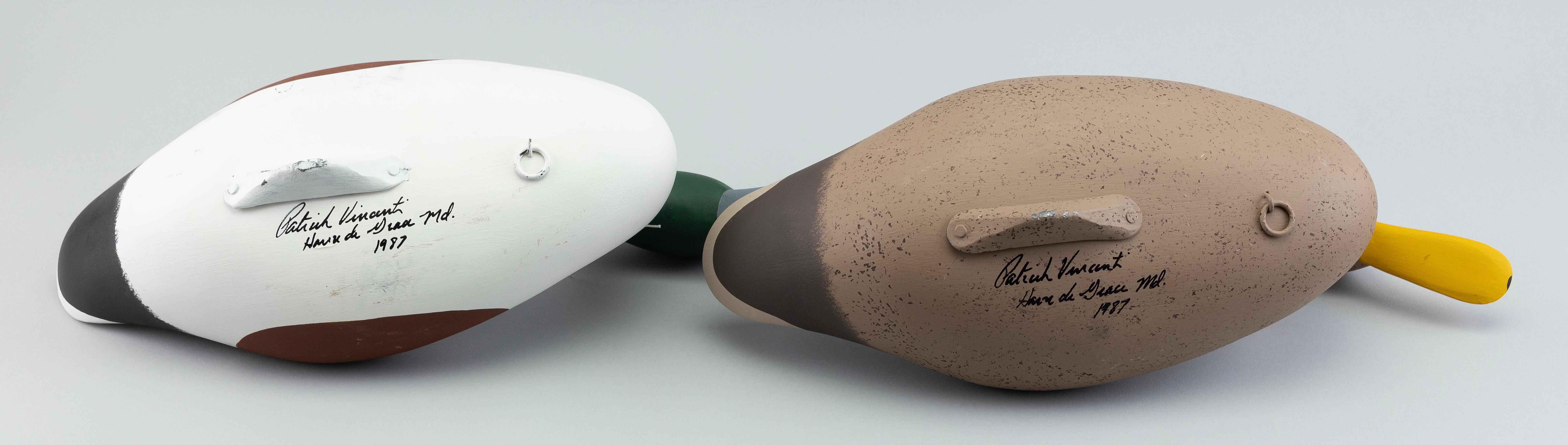 Artwork by Patrick Vincent, PAIR OF  SHOVELER DECOYS, Made of photograph