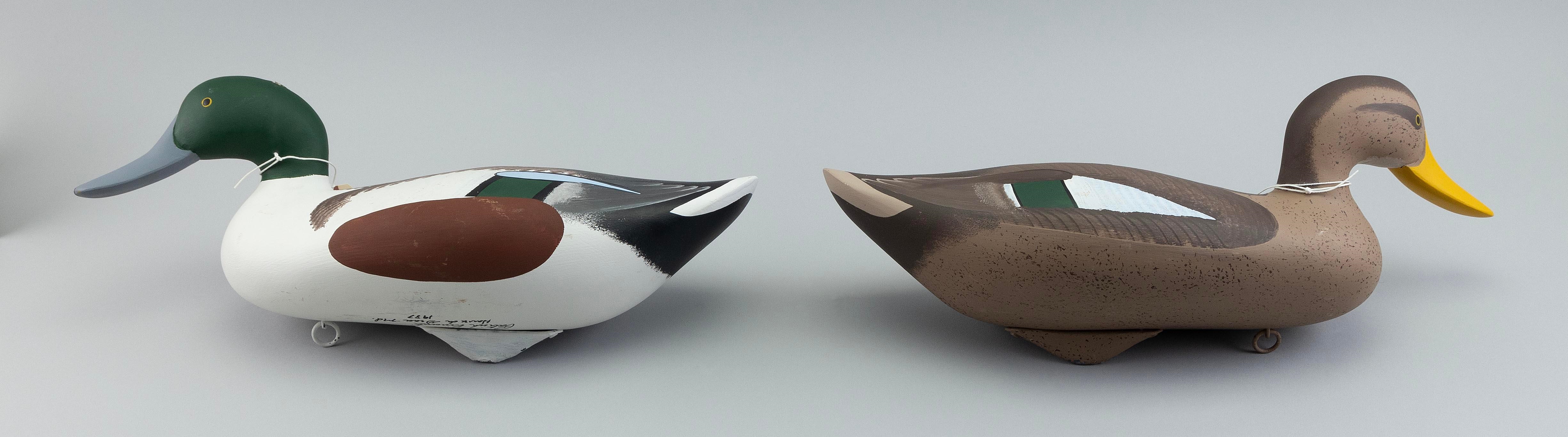 Artwork by Patrick Vincent, PAIR OF  SHOVELER DECOYS, Made of photograph