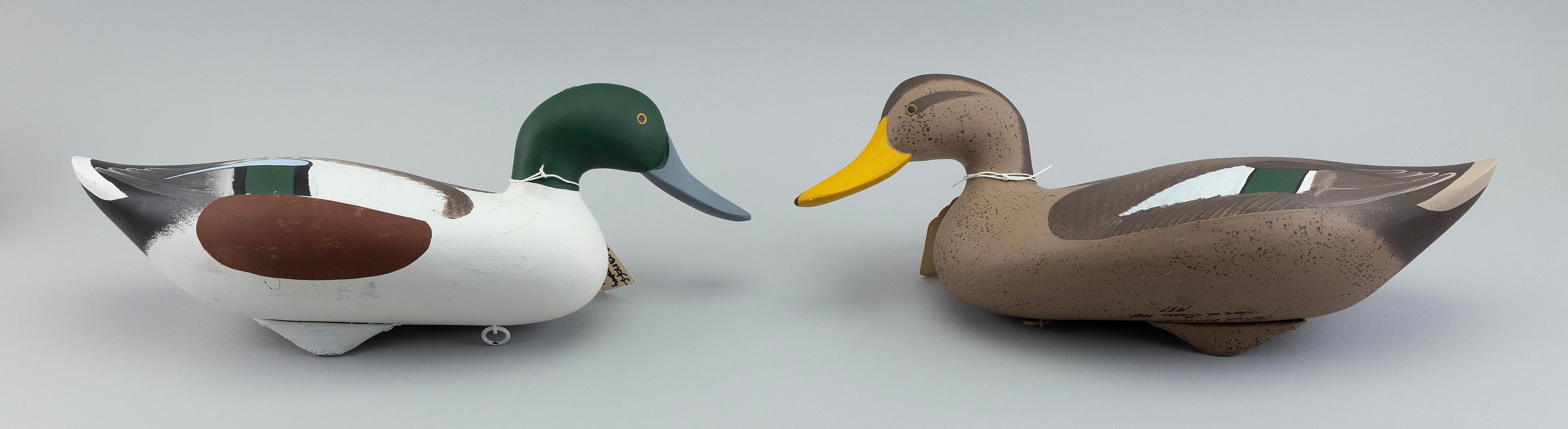 Artwork by Patrick Vincent, PAIR OF  SHOVELER DECOYS, Made of photograph