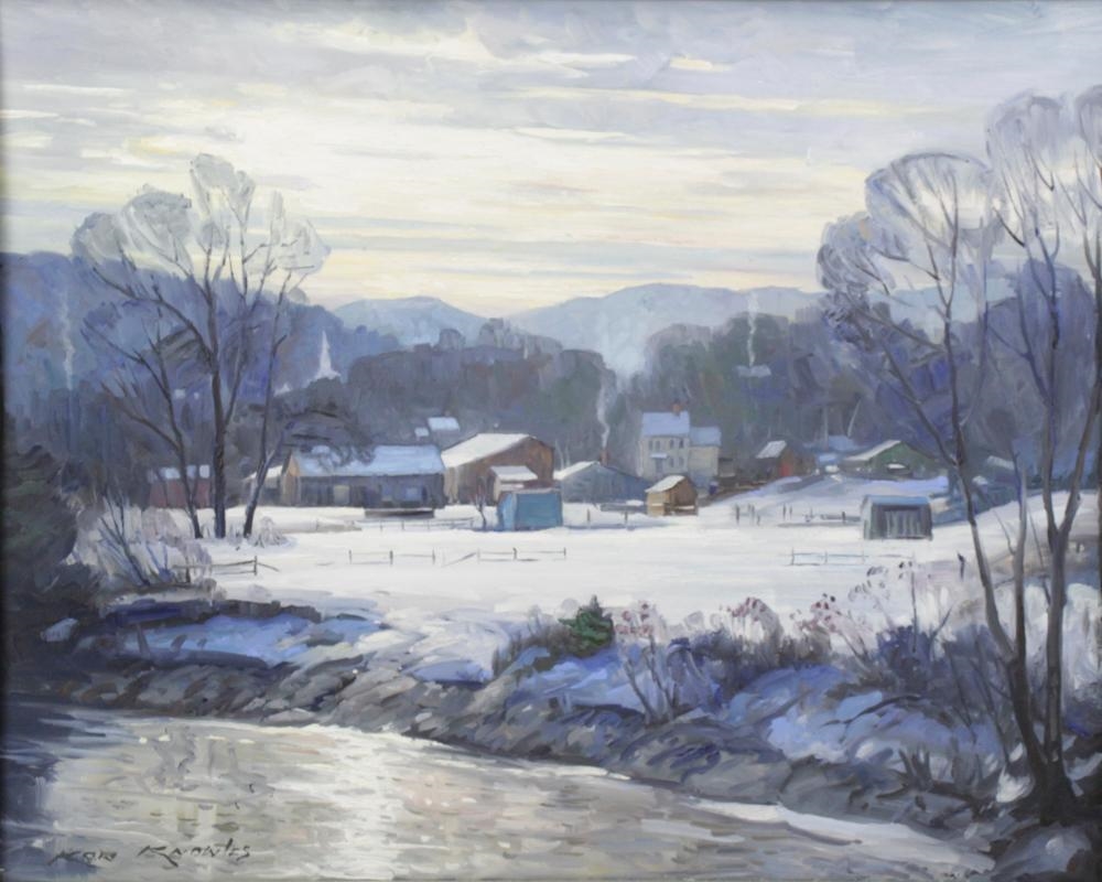 Ken Knowles | Vermont Farm Scene in Winter | MutualArt