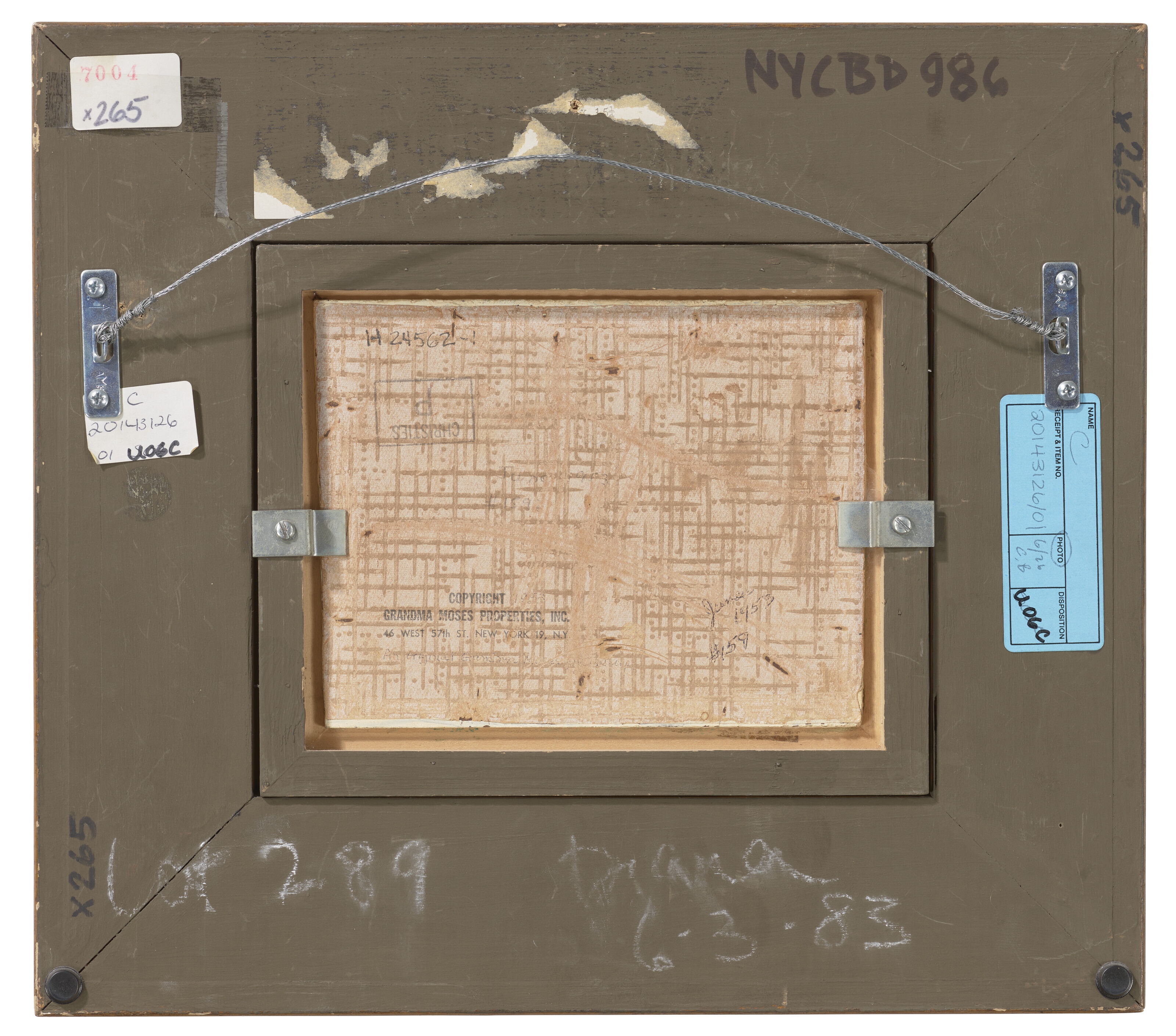 Artwork by Grandma Moses, When the Apples are in Blossom, Made of oil on masonite