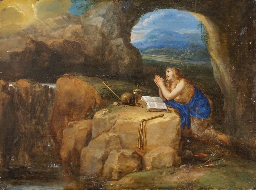 French School, 17th Century | Mary Magdalene in the Desert (Late 17th ...