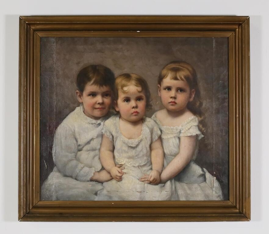 James Reeve Stuart | James Reeve Stuart Oil on Canvas Three Children ...