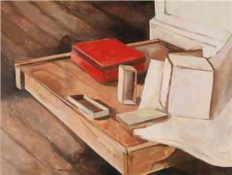Shirley Rabe Masinter Oil on Canvas Still Life - Shirley Rabe Masinter