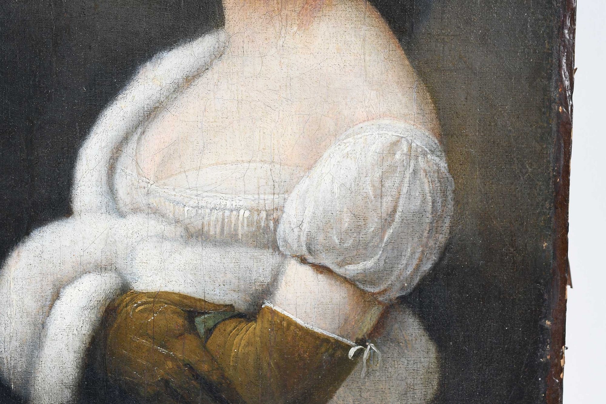 Artwork by Jean-Auguste-Dominique Ingres, Portrait of a Woman in a Fur Trimmed Wrap, Made of oil on canvas