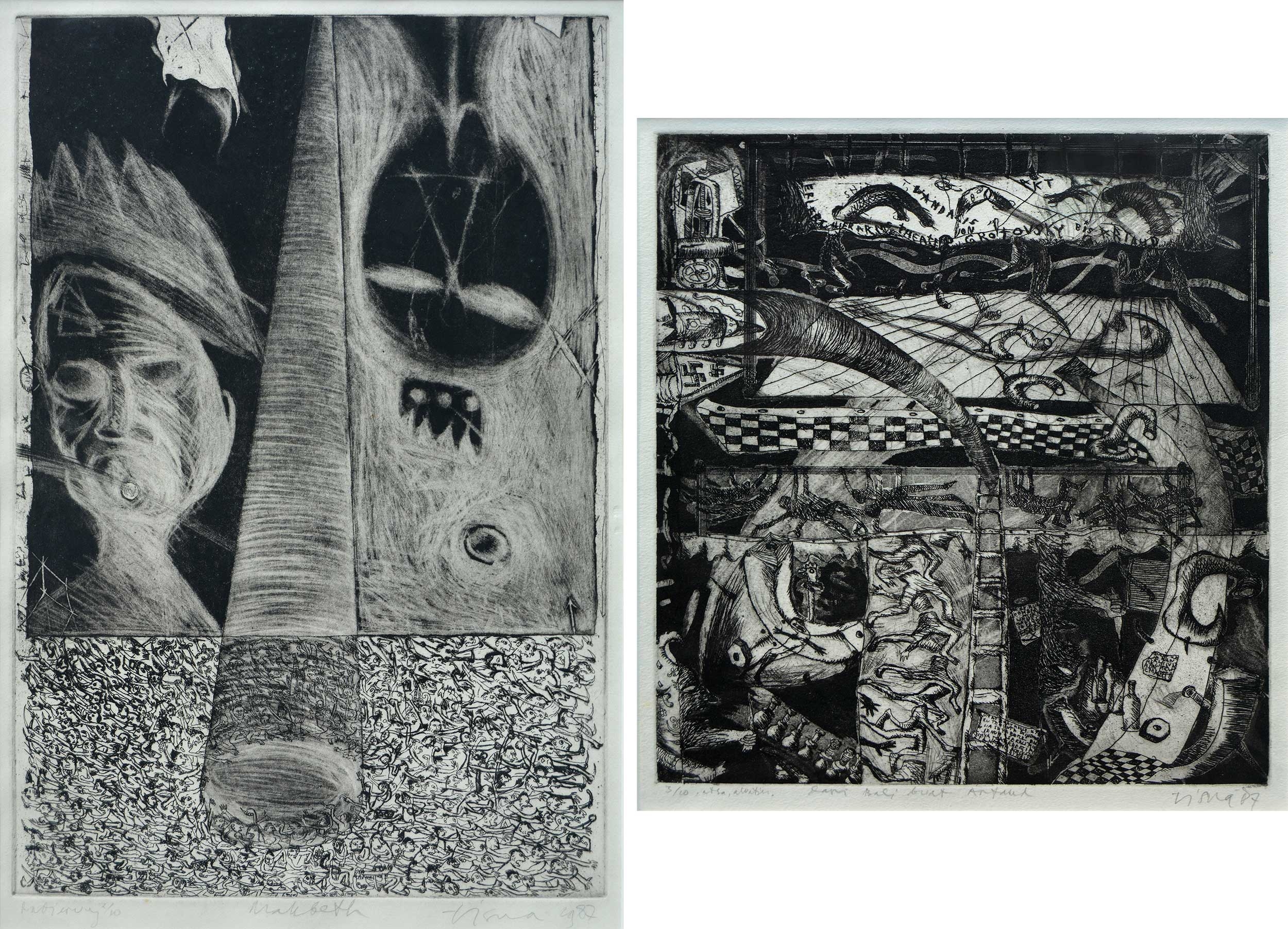 a. Machbeth; b. Dari Bali Buat Artaud by Tisna Sanjaya, 1987