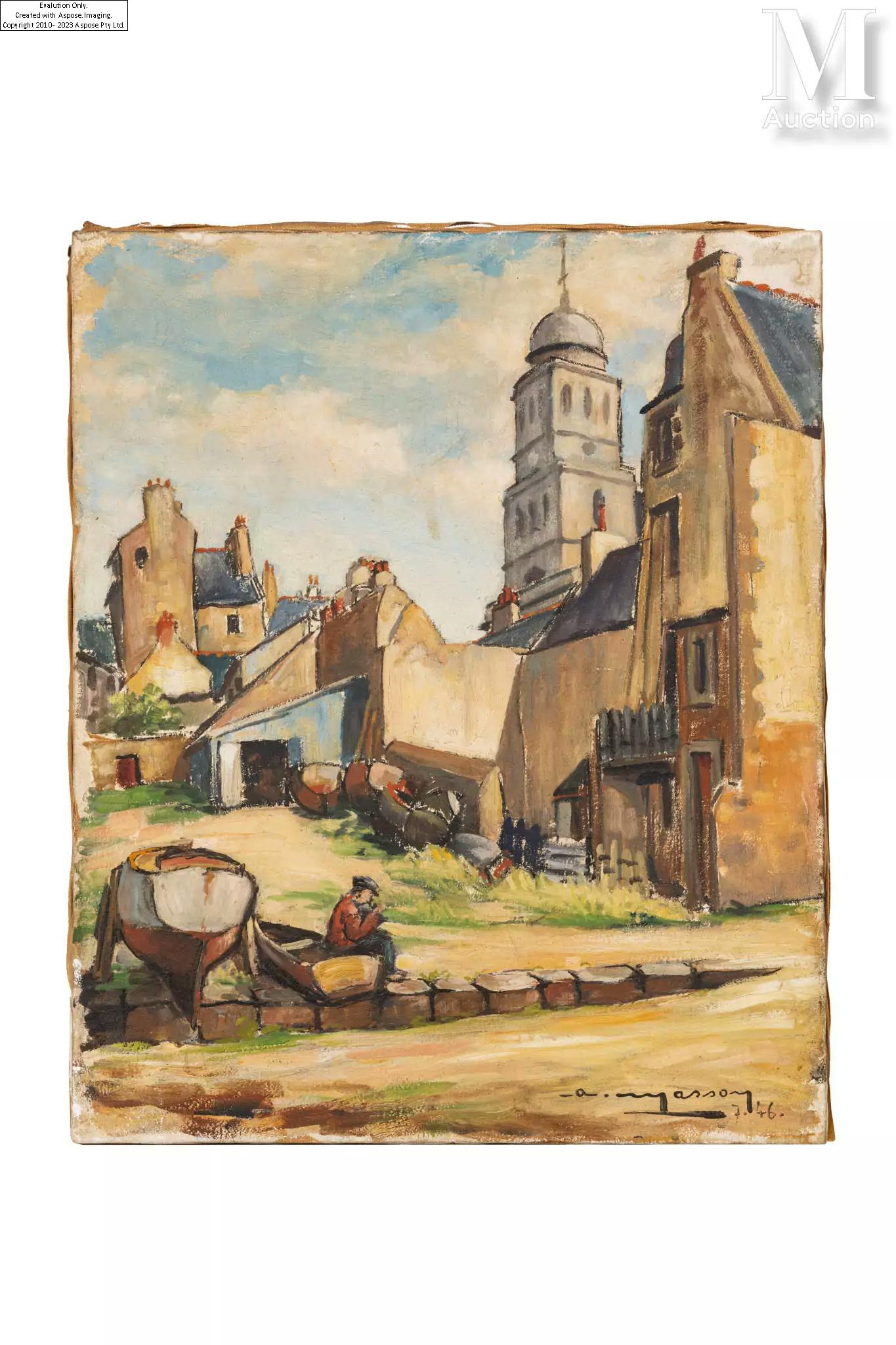 André Aleth Masson | Vue de rue (1946) | MutualArt