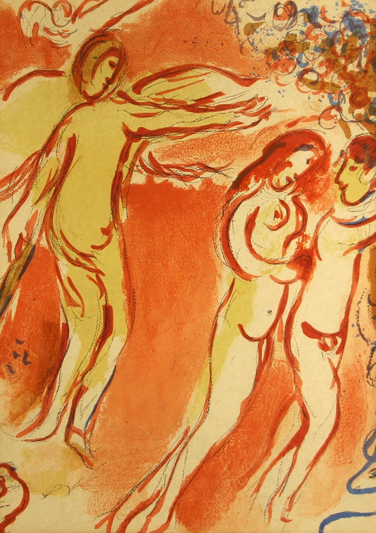 Adam Et Eve Chasses Du Paradis Terrestre by Marc Chagall, 1960