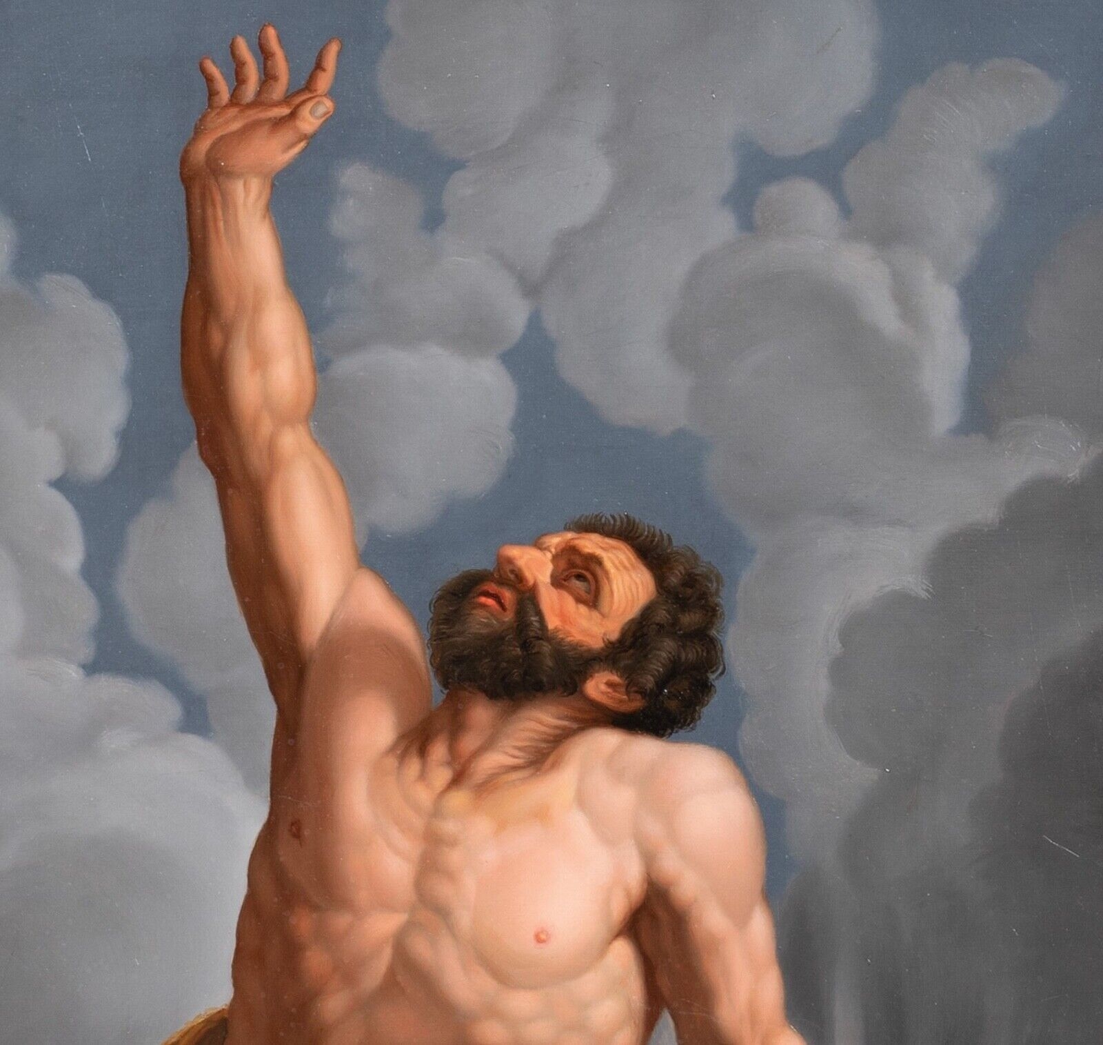 Old Masters School 18th Century | HERCULES AT HIS FUNERAL PYRE OIL ...