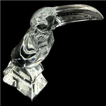 Signed J.G. Durand Crystal Toucan - J.C. Durand