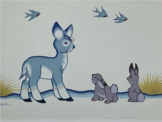 Acee Blue Eagle | 2pc. Acee Blue Eagle “The Little Blue Deer Lithos ...