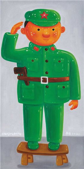 I AM A SOLDIER by Shen Jingdong, Painted in 2021