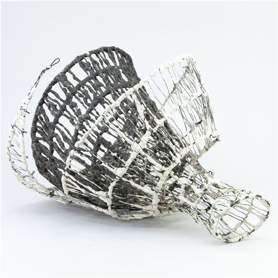 Lesley Risby | a large double basket form made of nichrome wire coated ...