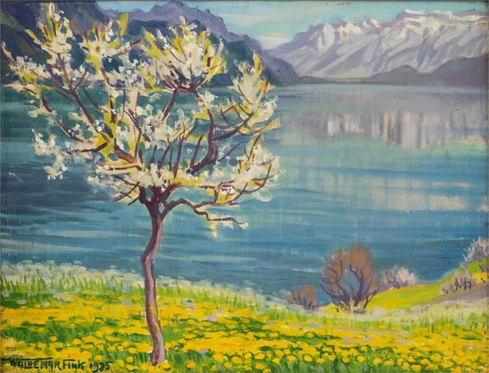 May day near Faulensee with cherry tree - Waldemar Fink