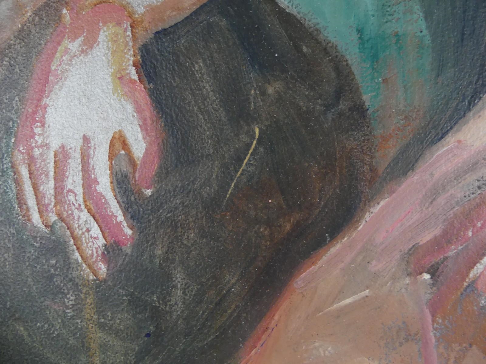 Artwork by Hazel Wilson, Floral Point, Made of oil on board