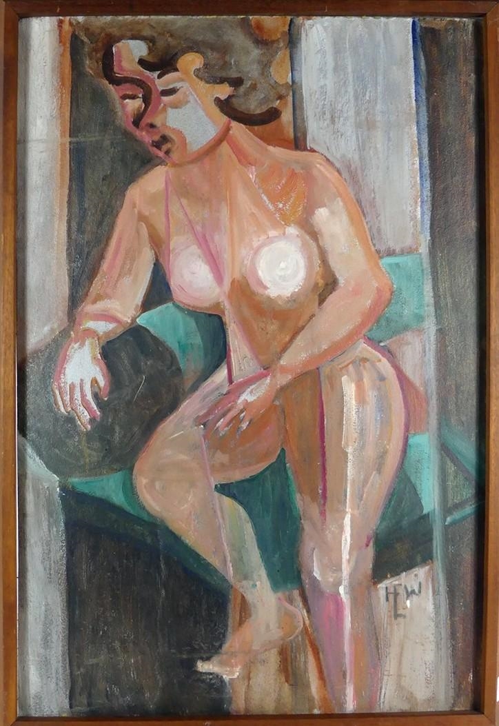 Artwork by Hazel Wilson, Floral Point, Made of oil on board