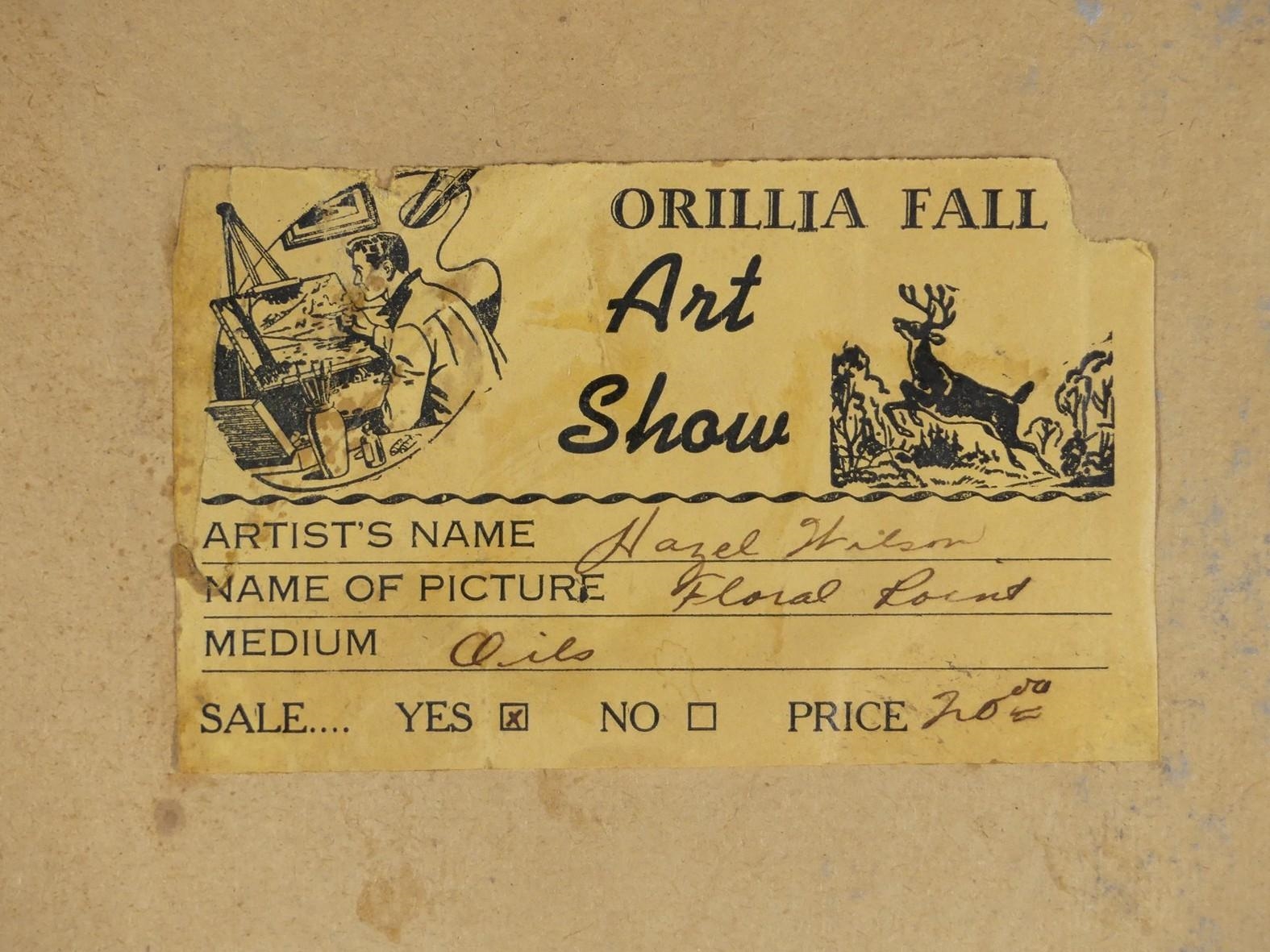 Artwork by Hazel Wilson, Floral Point, Made of oil on board